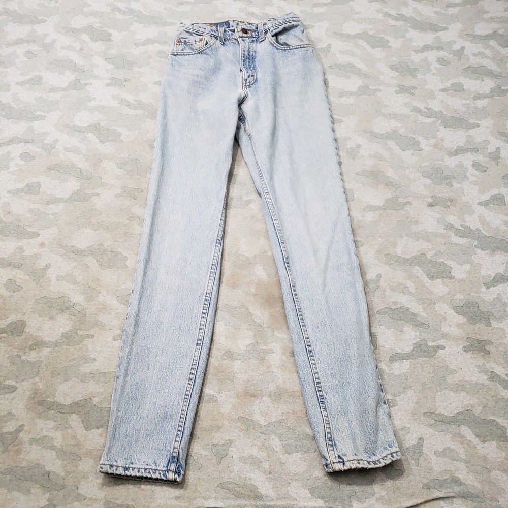VTG Levi's 550 Jeans Womens 3 JR Blue Denim Light Wash Relaxed Made In USA